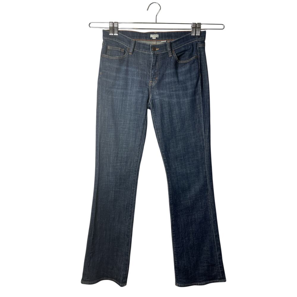 J.Crew Factory Bootcut Dark Wash Blue Denim Mid Rise Jeans Women's Size 29R